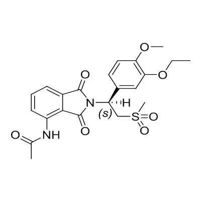 (+)-N-2-2-1(S)-(3-اتوکسی-4-متوکسی فنیل)-2-(متیل سولفونیل) اتیل~1،3-دیوکسو-2،3-دی هیدرو-1H-ایزوایندول-4 -ایل - استامید